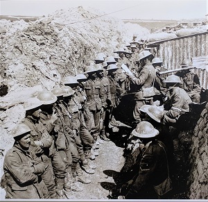 Photo showing soliders in the trench