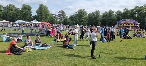 The crowd at Gloucester Pride in Gloucester Park
